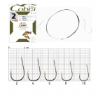 Крючки с поводком Cobra CARP 70cm, 0,18mm, разм.6, 10шт.