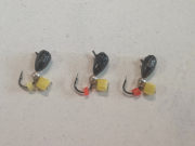 Мормишка вольфрамова "Крапля з підвіскою сирний кубік